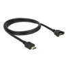 Przewód HDMI-A męski do HDMI-A wtyk żeński, na panel, 4K 30Hz 1m Delock 85102