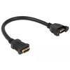 Przewód HDMI-A żeński do HDMI-A wtyk żeński, na panel, 4K 30Hz 0,25m Delock 85100