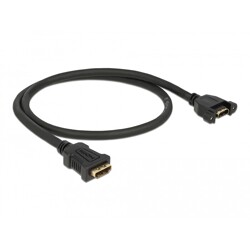Przewód HDMI-A żeński do HDMI-A wtyk żeński, na panel, 4K 30Hz 0,5m Delock 85465