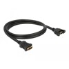 Przewód HDMI-A żeński do HDMI-A wtyk żeński, na panel, 4K 30Hz 1m Delock 85466