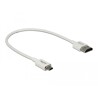 Przewód High Speed HDMI Ethernet - HDMI-A męskie do HDMI micro-D 4K dł. 0,25m Slim Delock 85147