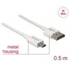 Przewód High Speed HDMI Ethernet - HDMI-A męskie do HDMI micro-D 4K dł. 0,5m Slim Delock 85148