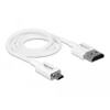 Przewód High Speed HDMI Ethernet - HDMI-A męskie do HDMI micro-D 4K dł. 0,5m Slim Delock 85148