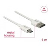Przewód High Speed HDMI Ethernet - HDMI-A męskie do HDMI micro-D 4K dł. 1m Slim Delock 85149