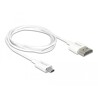 Przewód High Speed HDMI Ethernet - HDMI-A męskie do HDMI micro-D 4K dł. 1m Slim Delock 85149