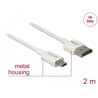 Przewód High Speed HDMI Ethernet - HDMI-A męskie do HDMI micro-D 4K dł. 2m Slim Delock 85151