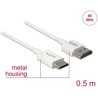 Przewód High Speed HDMI Ethernet - HDMI-A męskie do HDMI mini-C 4K dł. 0,5m Slim Delock 85141