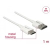 Przewód High Speed HDMI Ethernet - HDMI-A męskie do HDMI mini-C 4K dł. 1m Slim Delock 85142