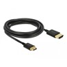 Przewód High Speed HDMI Ethernet - HDMI-A męskie do HDMI mini-C 4K dł. 3m aktywny Slim Delock 84779