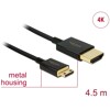 Przewód High Speed HDMI Ethernet - HDMI-A męskie do HDMI mini-C 4K dł. 4,5m aktywny Slim Delock 84780