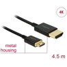 Przewód High Speed HDMI Ethernet - HDMI-A męskie do HDMI mini-C 4K dł. 4,5m aktywny Slim Delock 84780