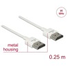 Przewód High Speed HDMI Ethernet - HDMI-A męskie do HDMI-A 4K dł. 0,25m Slim Delock 85120
