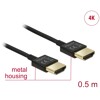 Przewód High Speed HDMI HDMI A-A 3D Slim Premium 0,5m Delock 84786