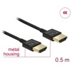 Przewód High Speed HDMI HDMI A-A 3D Slim Premium 0,5m Delock 84786
