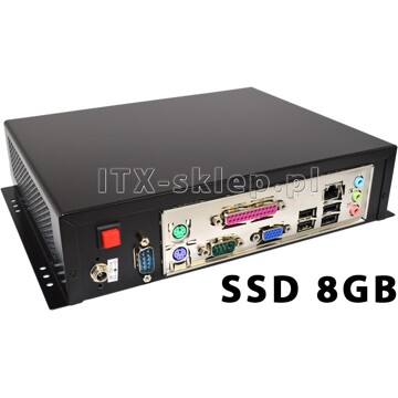 Komputer przemysłowy Atom D525 2GB 2xRS-232 1xLPT SSD 8GB C01-I525-SD8-P