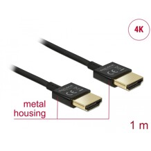 Przewód High Speed HDMI HDMI A-A 3D Slim Premium 1m Delock 84771