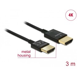 Przewód aktywny High Speed HDMI HDMI A-A 3D Slim Premium 3m Delock 84774