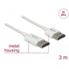 Przewód High Speed HDMI Ethernet - HDMI-A męskie do HDMI-A  4K dł. 3m aktywny Slim Delock 85138