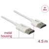 Przewód High Speed HDMI Ethernet - HDMI-A męskie do HDMI-A  4K dł. 4,5m aktywny Slim Delock 85139