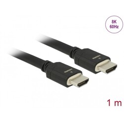 Ultra szybki przewód HDMI 48Gbps 8K 60Hz czarny 1m certyfikat Delock 85293