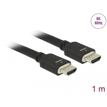 Ultra szybki przewód HDMI 48Gbps 8K 60Hz czarny 1m certyfikat Delock 85293