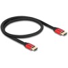Ultra szybki przewód HDMI 48Gbps 8K 60Hz czerwony 0,5m certyfikat Delock 85772