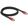 Ultra szybki przewód HDMI 48Gbps 8K 60Hz czerwony 1m certyfikat Delock 85773