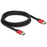 Ultra szybki przewód HDMI 48Gbps 8K 60Hz czerwony 2m certyfikat Delock 85774