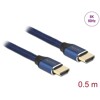 Ultra szybki przewód HDMI 48Gbps 8K 60Hz niebieski 0,5m certyfikat Delock 85445