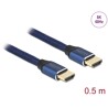 Ultra szybki przewód HDMI 48Gbps 8K 60Hz niebieski 0,5m certyfikat Delock 85445