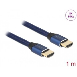 Ultra szybki przewód HDMI 48Gbps 8K 60Hz niebieski 1m certyfikat Delock 85446