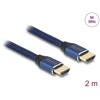 Ultra szybki przewód HDMI 48Gbps 8K 60Hz niebieski 2m certyfikat Delock 85447