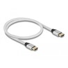 Ultra szybki przewód HDMI 48Gbps 8K 60Hz srebrny 0,5m certyfikat Delock 85365