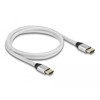 Ultra szybki przewód HDMI 48Gbps 8K 60Hz srebrny 1m certyfikat Delock 85366