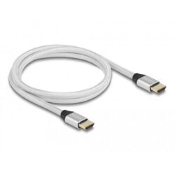 Ultra szybki przewód HDMI 48Gbps 8K 60Hz srebrny 1m certyfikat Delock 85366