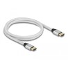 Ultra szybki przewód HDMI 48Gbps 8K 60Hz srebrny 1m certyfikat Delock 85366