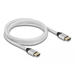 Ultra szybki przewód HDMI 48Gbps 8K 60Hz srebrny 2m certyfikat Delock 85367