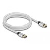 Ultra szybki przewód HDMI 48Gbps 8K 60Hz srebrny 2m certyfikat Delock 85367