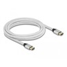 Ultra szybki przewód HDMI 48Gbps 8K 60Hz srebrny 3m certyfikat Delock 85368