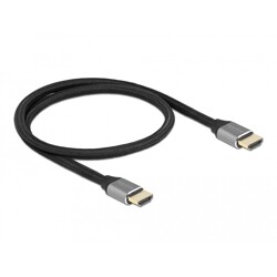 Ultra szybki przewód HDMI 48Gbps 8K 60Hz szary 0,5m certyfikat Delock 83994