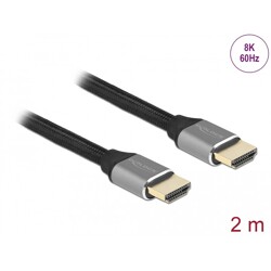 Ultra szybki przewód HDMI 48Gbps 8K 60Hz szary 2m certyfikat Delock 83996