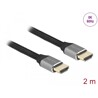 Ultra szybki przewód HDMI 48Gbps 8K 60Hz szary 2m certyfikat Delock 83996