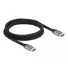 Ultra szybki przewód HDMI 48Gbps 8K 60Hz szary 2m certyfikat Delock 83996