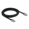 Ultra szybki przewód HDMI 48Gbps 8K 60Hz szary 3m certyfikat Delock 83997