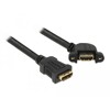 Przewód HDMI-A gniazdo do HDMI-A gniazdo dom do zabudowy 110° 0,25m Delock 85101