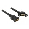 Przewód HDMI-A gniazdo do HDMI-A gniazdo dom do zabudowy 110° 0,25m Delock 85101