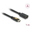 Przedłużacz HDMI-A wtyk-gniazdo High Speed Ethernet 4K 30Hz 1m czarny Delock 83079