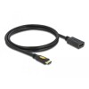 Przedłużacz HDMI-A wtyk-gniazdo High Speed Ethernet 4K 30Hz 1m czarny Delock 83079