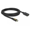 Przedłużacz HDMI-A wtyk-gniazdo High Speed Ethernet 4K 30Hz 2m czarny Delock 83080