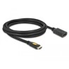 Przedłużacz HDMI-A wtyk-gniazdo High Speed Ethernet 4K 30Hz 2m czarny Delock 83080